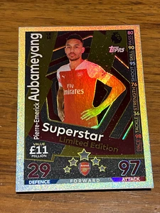 Pierre-Emerick Aubameyang Match Attax 2018 2019 Superstar Limited Edition LE11 - Picture 1 of 1