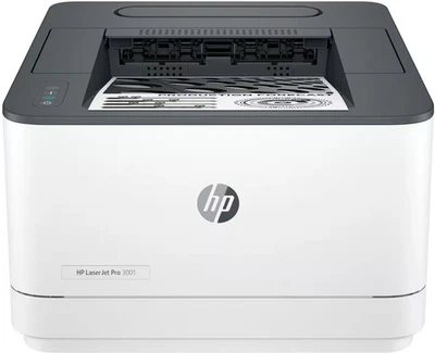 HP - LaserJet Pro 3001dw Wireless Black-and- Laser Printer - White - Image 1 of 4