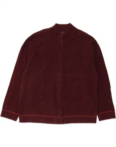 IZOD Mens Cardigan Sweater 2XL Burgundy Cotton DL01 - Picture 1 of 5
