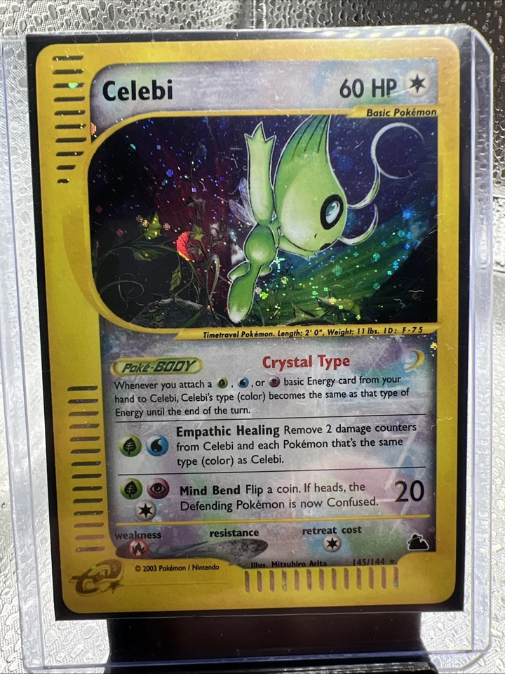 Celebi Crystal 145/144 ENG 🇬🇧 2002 Skyridge Swirl Pokémon Nm/Ex - Bild 1 von 4