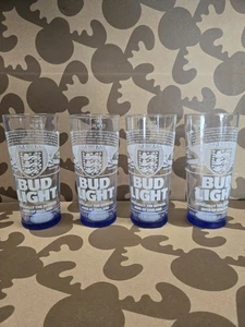 4 vasos de pinta England Bud Light 20 oz Euro 2020 - Imagen 1 de 4