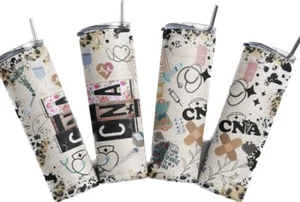 Vaso delgado de 20 oz con tapa y pajita diseño CNA - Imagen 1 de 1