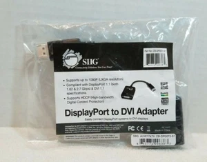 SIIG DisplayPort to DVI Adapter - Picture 1 of 10