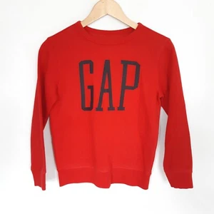 Gap Red Sweatshirt Spellout Boys Size Large P2P 17" - Picture 1 of 14