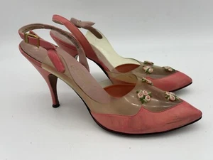 JERRO BON MARCHE VINTAGE PINK PUMPS size 7 Runs Small - Picture 1 of 9