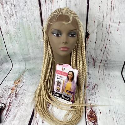 Maritza 613 Platinum Blonde 30” Insta-braid Braided Lace Front Wig New Synthetic - Image 1 of 4