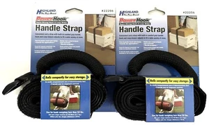 LOT OF 2 HIGHLAND HANDLE STRAP POWER HOOK SUPER STRONG HOOK & LOOP STRIPS #22206 - Picture 1 of 3