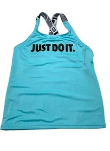 Nike Youth Blue Black JDI Cross-Back Tankini Athletic Top Size M - Picture 1 of 8