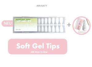300 Stück Soft Gel Tips 15 Größen, Sehr Dünn und Leicht - Bild 1 von 21