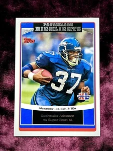 Camiseta deportiva Shaun Alexander 2006 Topps #309 como nueva del equipo Seattle Seahawks Campeones de la NFC Salón de la fama - Imagen 1 de 2