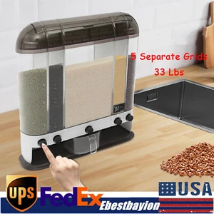 15kg Large Rice Storage Container Food Flour Airtight Box Cereal Dispenser + Cup - Picture 1 of 23