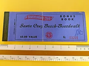 Libro biglietti vintage 10 centesimi Santa Cruz Seaside Co Beach Boardwalk Ride - 15 ciascuno - Foto 1 di 5