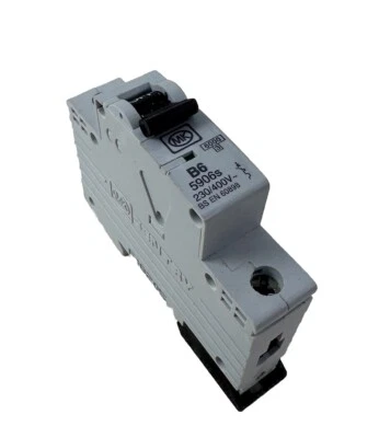 MK ELECTRIC MK Sentry 5906s B10 1P Kurve B MCB Leitungsschutzschalter 6 Amp BS EN60898 Brandneu