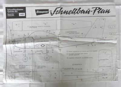 Auflösung.Nachlass.Seltener Graupner Schnellbau-Plan Nr.4421-Monsum---Ansehen - Bild 1 von 4
