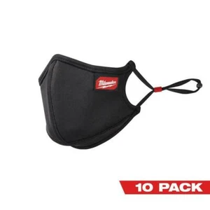 10 PACK Milwaukee 48-73-4239 Large/X-Large Black Reusable Performance Face Mask - Picture 1 of 1