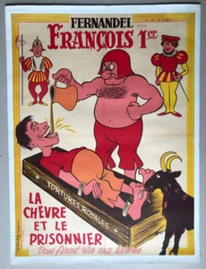 Fernandel — François 1er — affiche de cinéma entoilée — 60 x 80cm. - Imagen 1 de 4