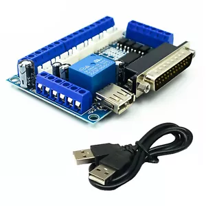 5 axis CNC Breakout Board with optical coupler for Stepper Motor Driver, MACH3 - Picture 1 of 5