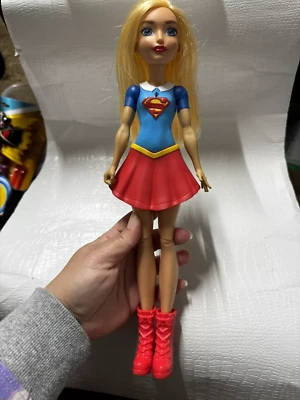 Mattel Super Girl Barbie 12" tall  Blonde Hair, Blue Eyes Mattel 2015 - Image 1 of 4