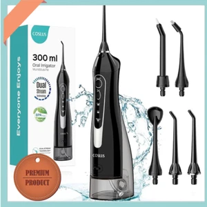 COSLUS Water Dental Flosser Teeth Pick: Portable Cordless Oral Irrigator 300ML - Picture 1 of 10