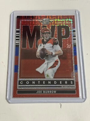 2021 Contenders Optic Joe Burrow MVP Red White Blue Mojo Prizm SSP /13 🔥📈🚀 - Image 1 of 4