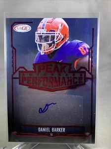 2022 SAGE PEAK PERFORMANCE DANIEL BARKER ROOKIE AUTO RED PDK - Picture 1 of 2