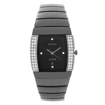 Rado Sintra Jubile Ceramic Diamond Black Dial Quartz Ladies Watch R13617712 - Image 1 of 4