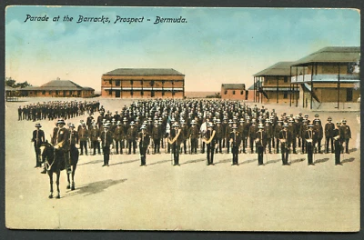 Tarjeta postal desfile cuartel militar/prospecto bermuda (21756)/ppc Foto 1 de 2