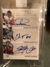 2022 National Treasures Prime Trios DERRICK HENRY JOHNSON GEORGE AUTO 22/25