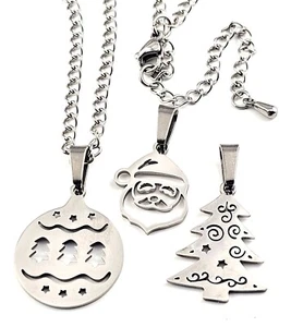 Halskette Damen/Kinder Edelstahl mit Anhänger Weihnachtsmotive 36/42cm SERAJOSY - Bild 1 von 4