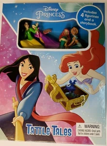 Disney Princess Tattle Tales W/StoryBook & 4 Figurines, Ages 3+ New Free Ship - Picture 1 of 4