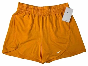 Nike Dri-Fit Girls Youth High Waisted Training Shorts Size XL Orange DX4965 - Picture 1 of 7