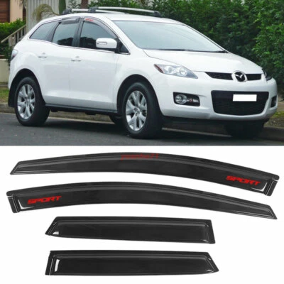 For 08-12 Mazda CX-7 Window Visor Rain Vent Guard Shade Smoke 4PCS w/ sport Foto 1 de 3
