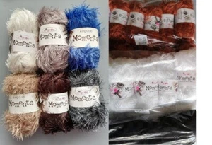 KING COLE "MOMENTS" EYELASH YARN - 50g, 8ply - Assorted colours available - Picture 1 of 38