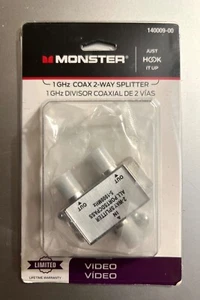 Monster 1 GHz COAX 2-way splitter 140009-00 New in Package - Picture 1 of 1