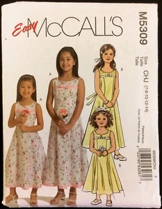 Gr. CHJ 7-14 Mädchen Teenager gefüttertes Kleid McCalls 5309 Nähmuster nur 1 Stück Schnitt - Bild 1 von 3
