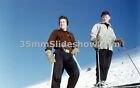 T017-024 1950's Austria Skiing Downhill Race 2 Men on the Slopes One with Camera
