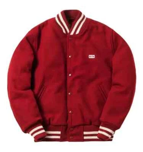Coca-Cola All Red Wool Bomber Vintage Varsity Jacket Men's UNISEX Jacket - Picture 1 of 3