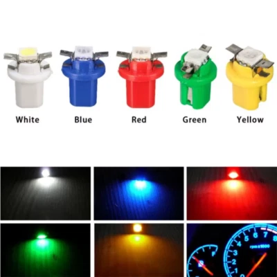 X10 Lampade Luci Strumenti Cruscotto Lampade Led T5 B8.5D Colore GIALLO Tuning - Immagine 1 di 2