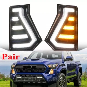 For Toyota Tacoma 2024 2025 LED DRL Fog Light Daytime Runnning Light W/Turn - Bild 1 von 14