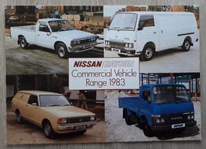 Datsun Nissan Commercial Vehicle Range Brochure 1983 Sunny Urvan Cabstar Pickup - Picture 1 of 5