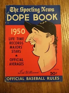 1950 THE SPORTING NEWS BASEBALL DOPE BOOK TED WILLIAMS BOSTON RED SOX - Picture 1 of 12