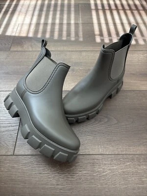 Новый Jeffrey Campbell женщин темно-зеленый Pleu платформе дождя ботинки США 10 - Изображение 1 из 4