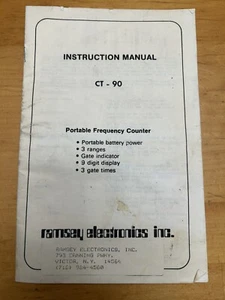 Ramsey Electronics CT-90 Portable Frequency Counter Instruction Manual Original - Picture 1 of 4