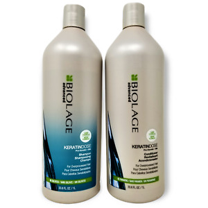 Matrix Biolage KERATINDOSE +SILK Shampoo AND Conditioner Balm Liter Duo 33.8 oz