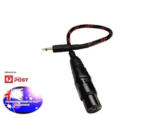 From OZ Quality 1PC 35cm XLR 3-Pin Female To 3.5mm 1/8 Male Mono Cable Red Braid - Bild 1 von 6