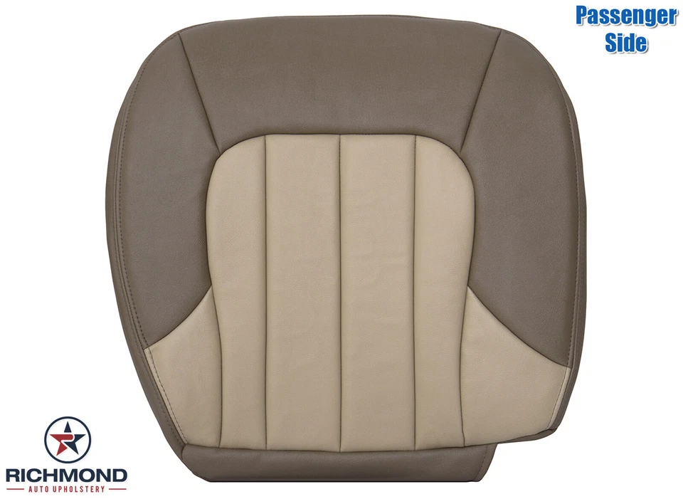 2002 GMC Envoy -Passenger Side Bottom Replacement Leather Seat Cover 2-Tone TAN - Image 1 of 4