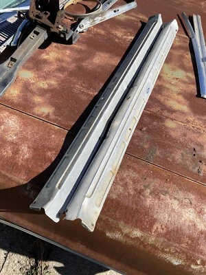 Ford Mustang 1967 1968 umbral de puerta placas de desgaste moldura cromada Foto 1 de 4