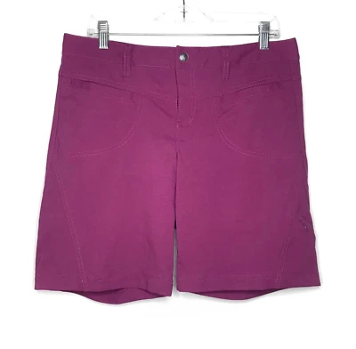 Athleta Dipper Bermuda Shorts Women's 10 Purple Plum Stretch Hiking Outdoor - Image 1 of 4