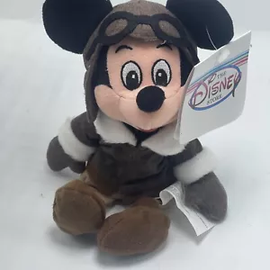 Disney Store Pilot Topolino Borsa Fagioli Peluche Imbottito Animale Giocattolo - Foto 1 di 4