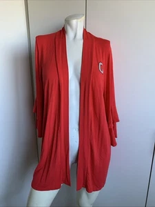 Cárdigan delantero abierto Gameday Cashmere manga 3/4 rojo Ohio State - Imagen 1 de 6